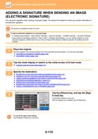 IGNATURE WHEN SENDING AN IMAGE ELECTRONIC SIGNATURE (Page 643 / 934) Sharp MX Printer Manual