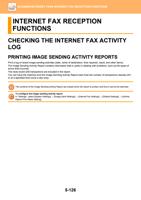 TERNET FAX RECEPTION FUNCTIONS INTERNET FAX RECEPTION (Page 654 / 934) Sharp MX Printer Manual