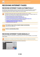 RECEIVING INTERNET FAXES RECEIVING INTERNET FAXES AUTOMATICALLY (Page 656 / 934) Sharp MX Printer Manual