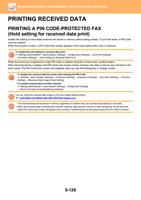 PRINTING RECEIVED DATA PRINTING A PIN CODEPROTECTED (Page 657 / 934) Sharp MX Printer Manual