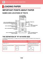 LOADING PAPER LOADING PAPER IMPORTANT POINTS ABOUT (Page 66 / 934) Sharp MX Printer Manual