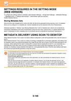 SETTINGS REQUIRED IN THE SETTING MODE WEB VERSION To (Page 677 / 934) Sharp MX Printer Manual