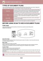 TYPES OF DOCUMENT FILING There are the following ways (Page 682 / 934) Sharp MX Printer Manual