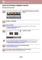 SAVE IN EXTERNAL MEMORY DEVICE Storing from Easy Scan (Page 695 / 934) Sharp MX Printer Manual