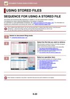 STORED FILES USING STORED FILES SEQUENCE FOR USING (Page 699 / 934) Sharp MX Printer Manual