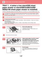 TRAY 1 4 when a low stand550 sheet paper drawer or (Page 70 / 934) Sharp MX Printer Manual