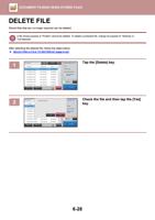 DELETE FILE Stored files that are no longer required (Page 707 / 934) Sharp MX Printer Manual