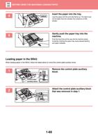 4 Insert the paper into the tray Load the paper with (Page 71 / 934) Sharp MX Printer Manual