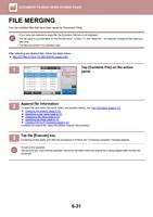MERGING You can combine files that have been saved (Page 710 / 934) Sharp MX Printer Manual