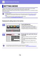 ► SETTING MODE SETTING MODE Settings allows management (Page 717 / 934) Sharp MX Printer Manual