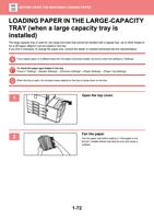 LARGECAPACITY TRAY when a large capacity tray is installed (Page 75 / 934) Sharp MX Printer Manual