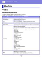 TATUS STATUS Status Machine Identification The Machine (Page 763 / 934) Sharp MX Printer Manual