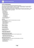 List for Administrator You can print out the lists (Page 767 / 934) Sharp MX Printer Manual
