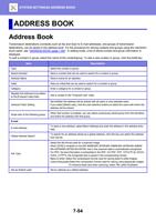 DDRESS BOOK ADDRESS BOOK Address Book Transmission (Page 768 / 934) Sharp MX Printer Manual