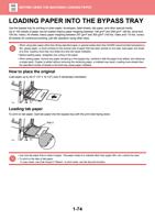 TO THE BYPASS TRAY Use the bypass tray for printing (Page 77 / 934) Sharp MX Printer Manual