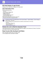 Edit Help Display of Login Screen Settings you have (Page 782 / 934) Sharp MX Printer Manual