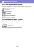 irect Print Settings Network Folder Configure these (Page 807 / 934) Sharp MX Printer Manual