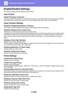 nableDisable Settings The following settings enables (Page 845 / 934) Sharp MX Printer Manual