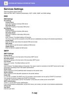 ervices Settings Select the general network settings (Page 856 / 934) Sharp MX Printer Manual