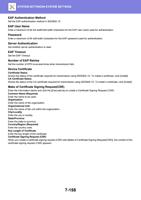 AP Authentication Method Set the EAP authentication (Page 872 / 934) Sharp MX Printer Manual