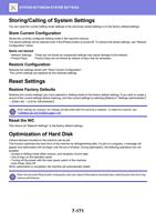 ringCalling of System Settings You can reset the current (Page 885 / 934) Sharp MX Printer Manual