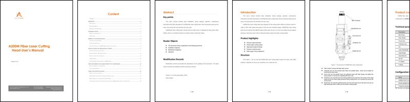 A200M Fiber Laser Cutting Head User Manual.pdf