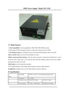 150W Power Supply Model HYT150 Ⅰ Main Features 1 Good (Page 1 / 79) HY T Series CO2 Laser Power Supply User Manual