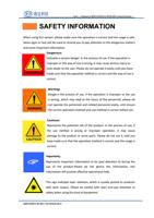 SAFETY INFORMATION When using this system, please (Page 4 / 99) RDC6442G(U)-DFM-RD Control System User Manual V1.3
